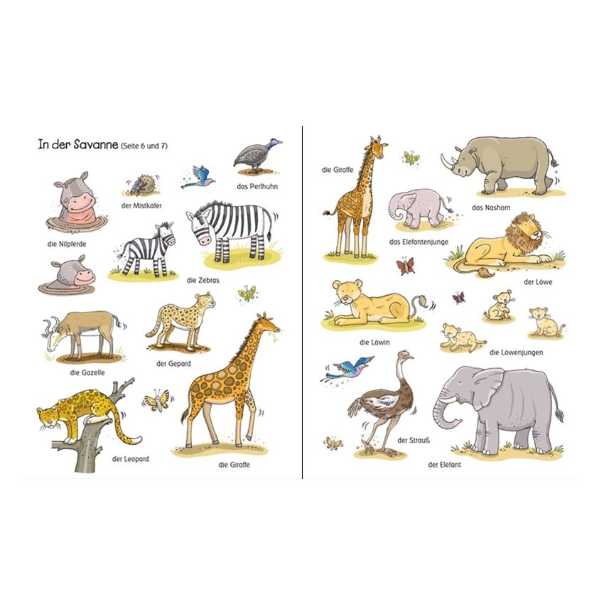 Usborne Verlag - Malen und Stickern: Welt der Tiere
