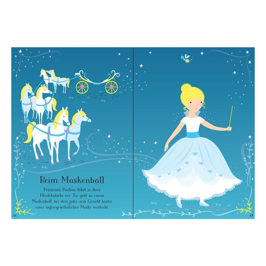 Usborne Verlag - Mein erstes Anziehpuppen-Stickerbuch: Paulina, die kleine Prinzessin