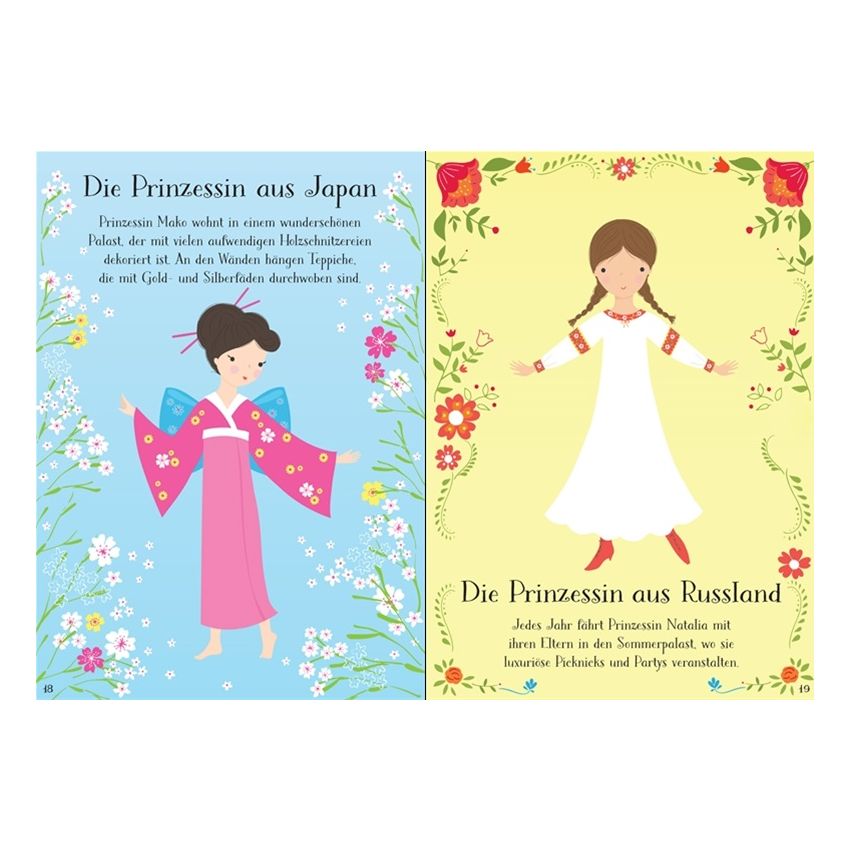 Usborne Verlag - Mein erstes Anziehpuppen-Stickerbuch: Paulina, die kleine Prinzessin