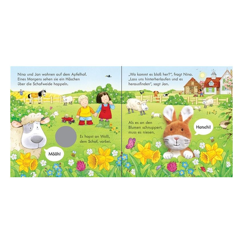 Usborne Verlag - Nina und Jan - Fingerpuppenbuch: Das Häschen