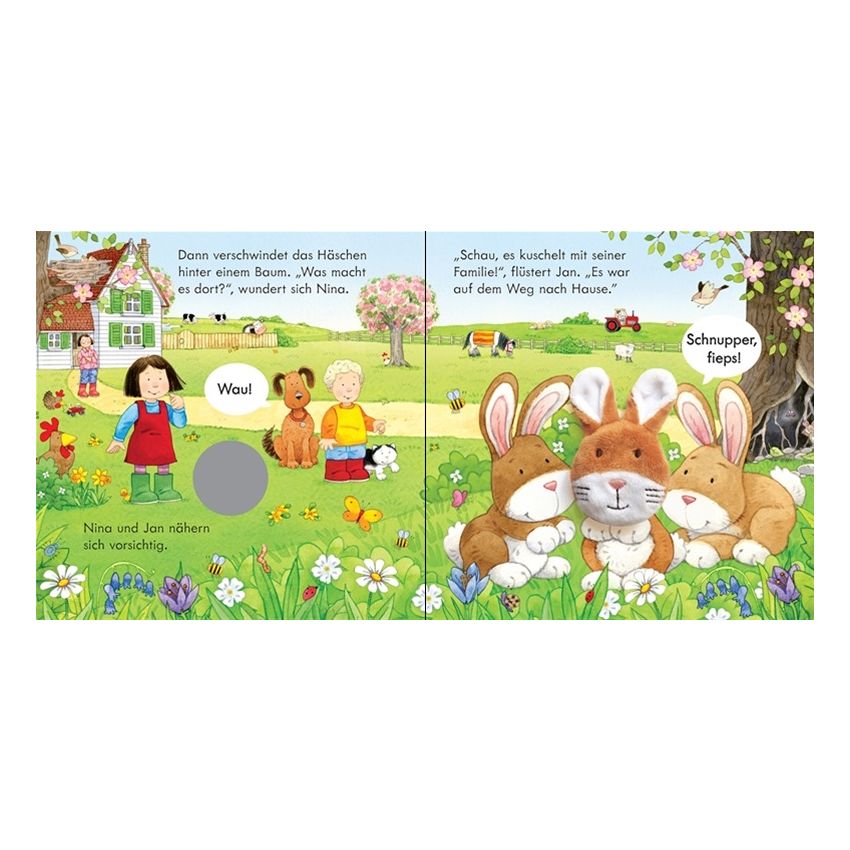 Usborne Verlag - Nina und Jan - Fingerpuppenbuch: Das Häschen
