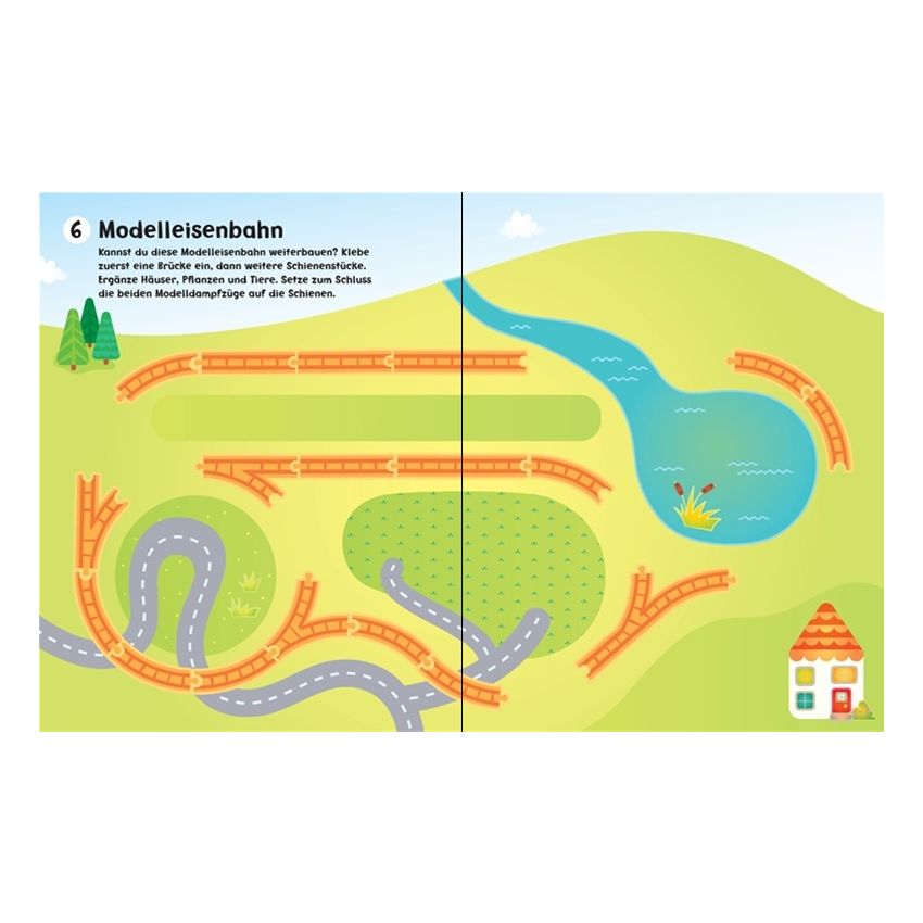 Usborne Verlag - Meine kleine Stickerwelt: Züge, Lastwagen und Traktoren