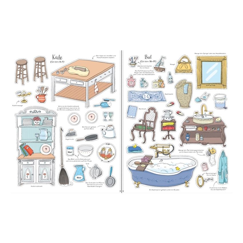 Usborne Verlag - Mein Stickerbuch: Im Puppenhaus