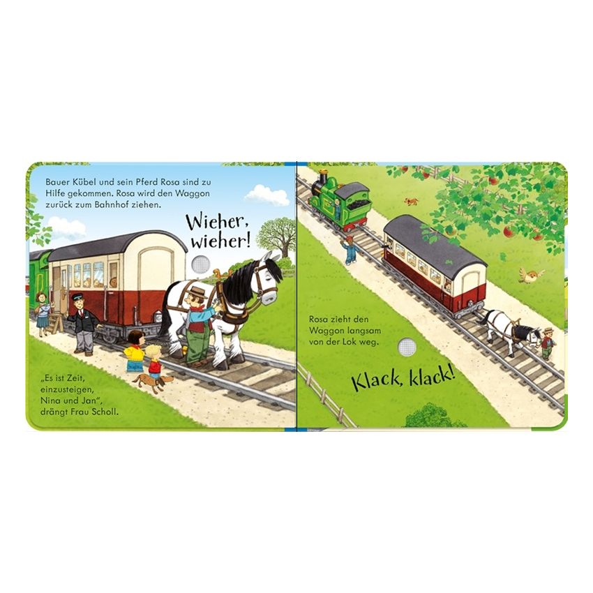 Usborne Verlag - Nina und Jan - Hörst du das? Der Zug kommt