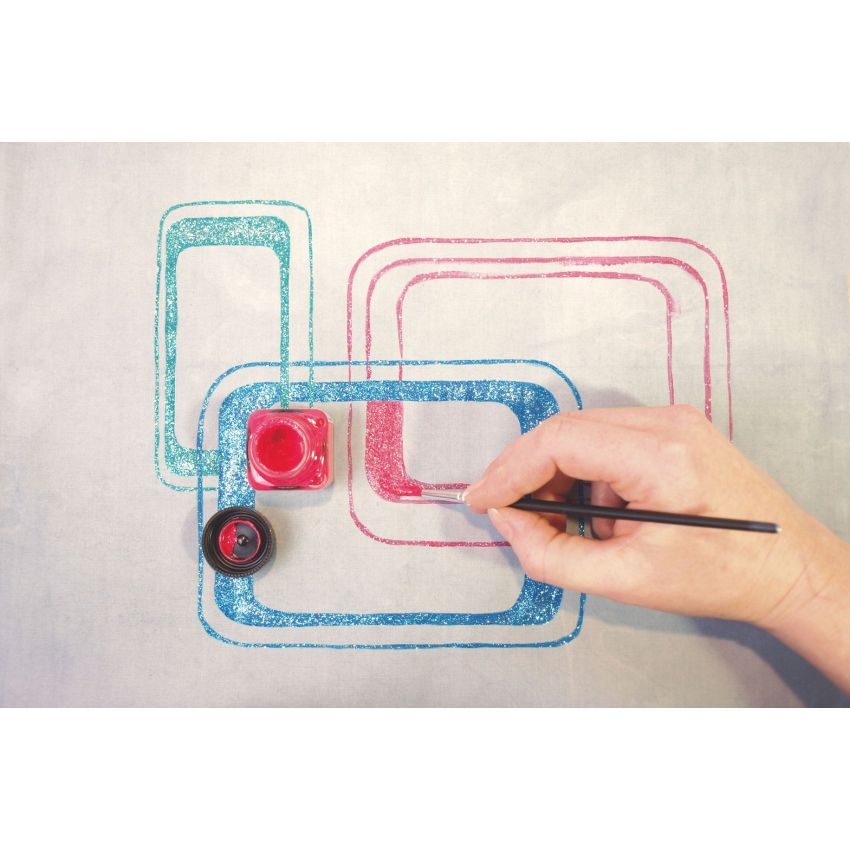 KREUL - Javana Stoffmalfarben Glitter Grundfarben Set 6 x 20 ml