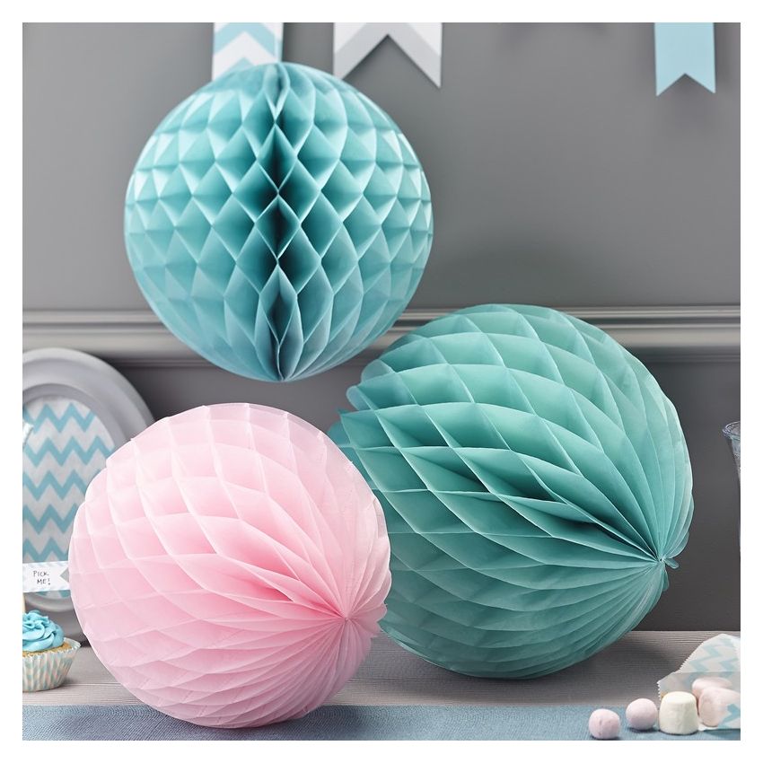 Ginger Ray - Honeycomb Balls Chevron Devine