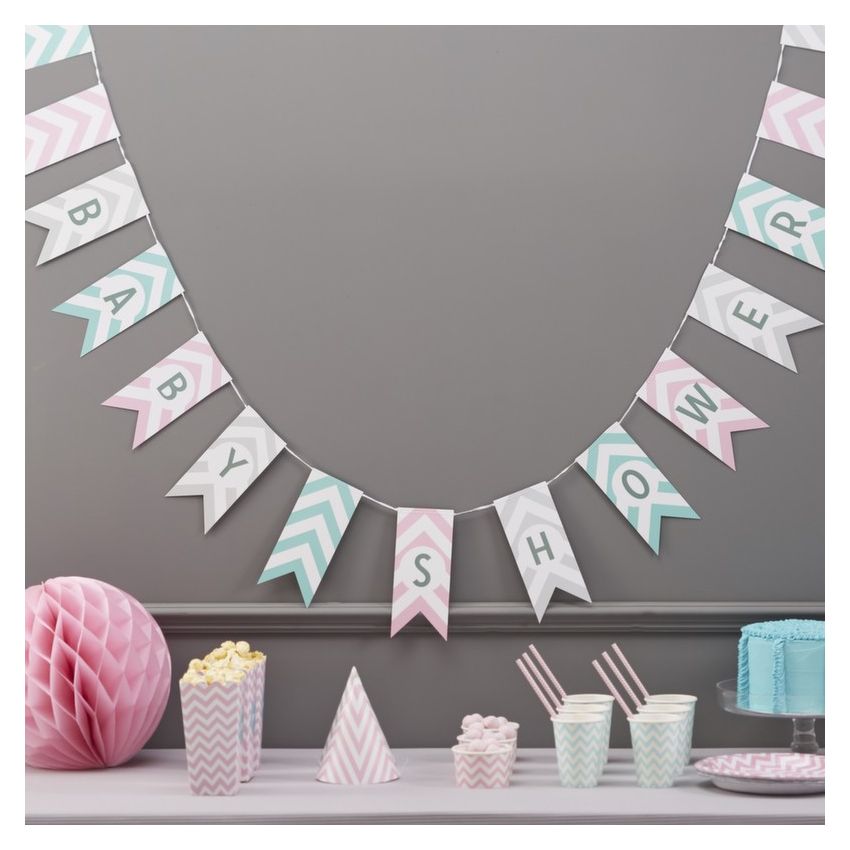 Ginger Ray - Girlande Babyshower Chevron