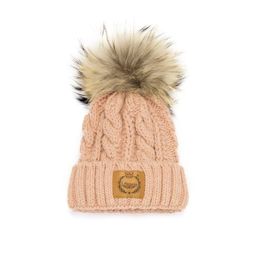 LAttante - Mütze Strickoptik rosa