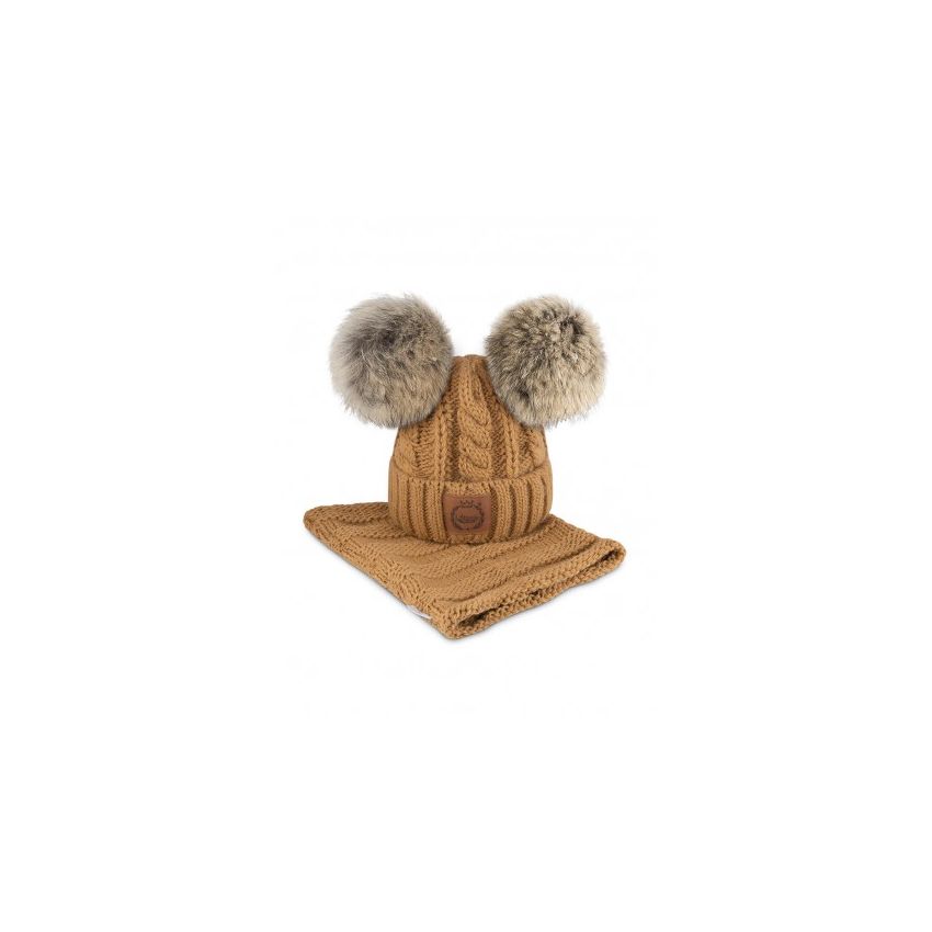 LAttante - Mütze & Halsloop Set Mustard