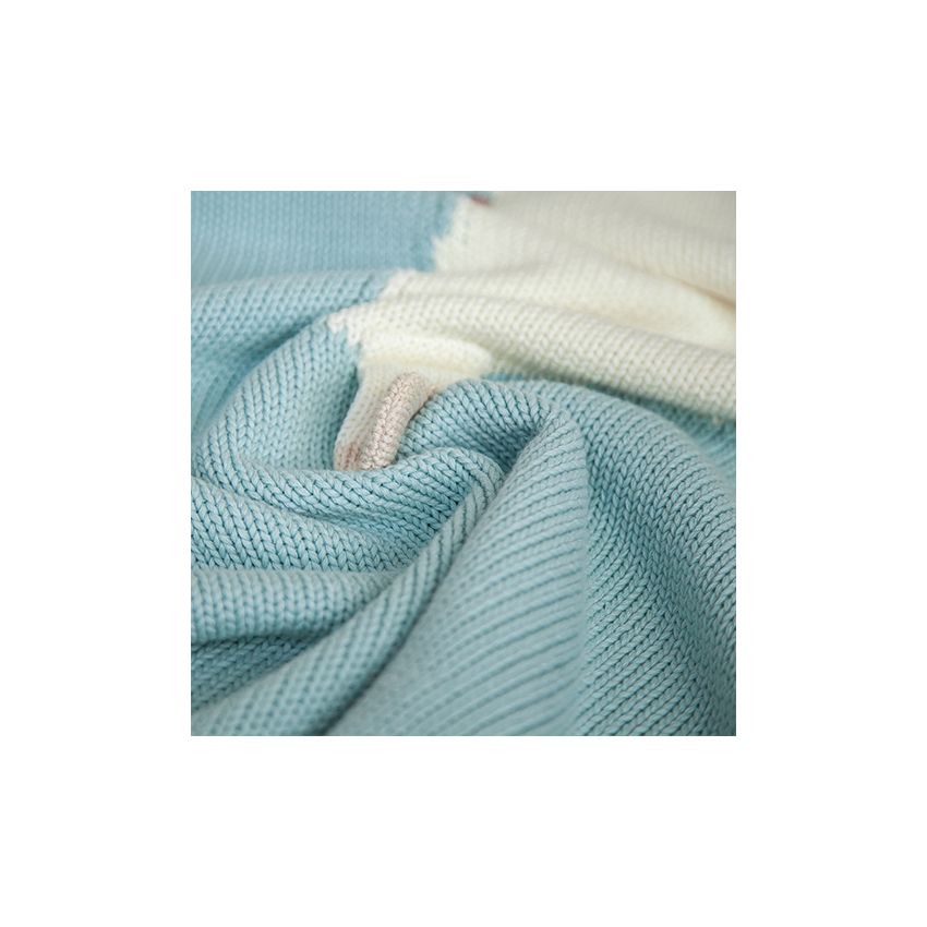 Apero - Knit Manufactory - Decke Einhorn blau