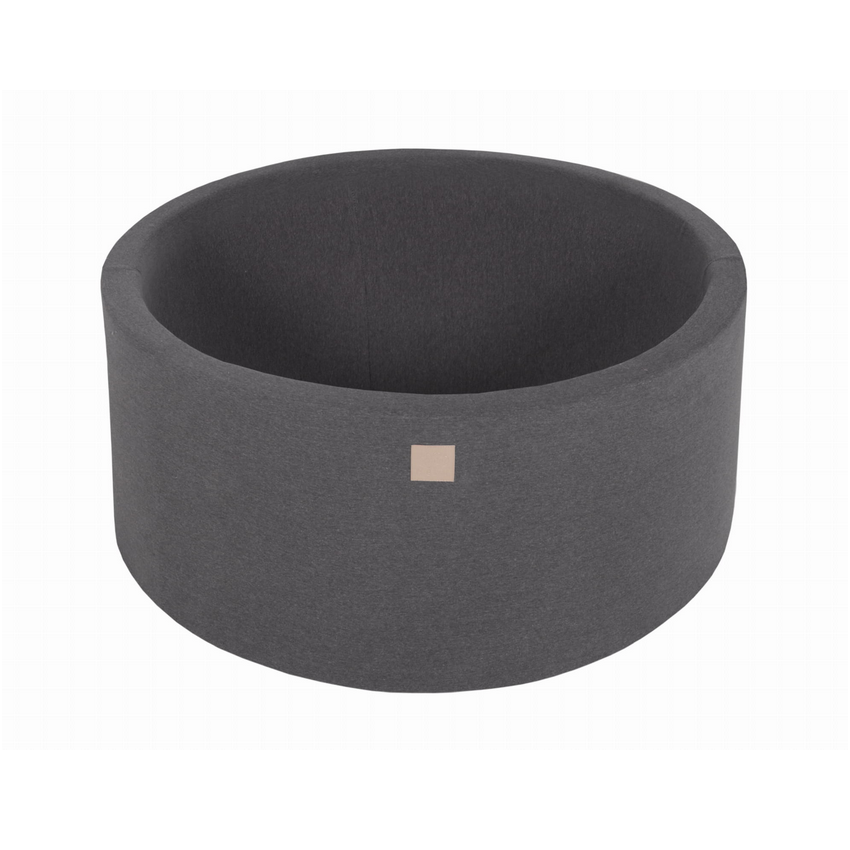 MeowBaby - Bällebad Dunkelgrau rund ohne Bälle 90x90x40cm