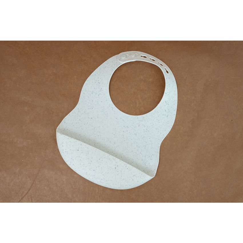 Mrs Ertha - Silikon Lätzchen Weiss Speckle