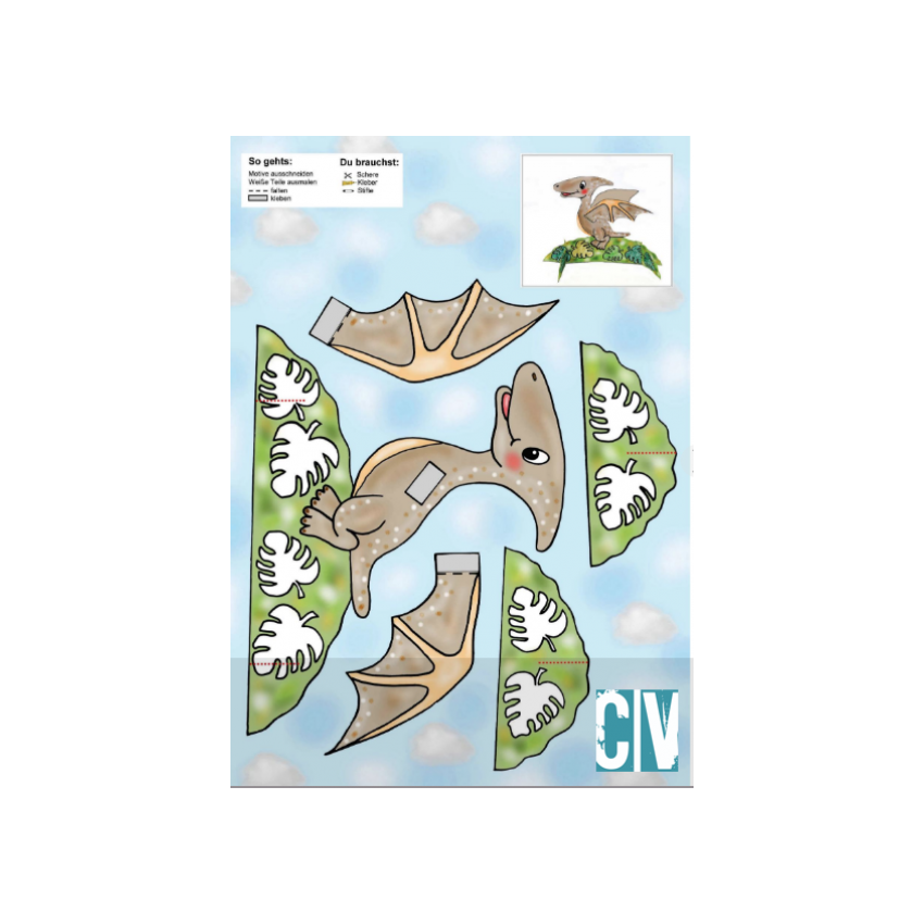 Christophorus Verlag - Das Ausschneide-Bastelbuch: Bei den Dinosauriern