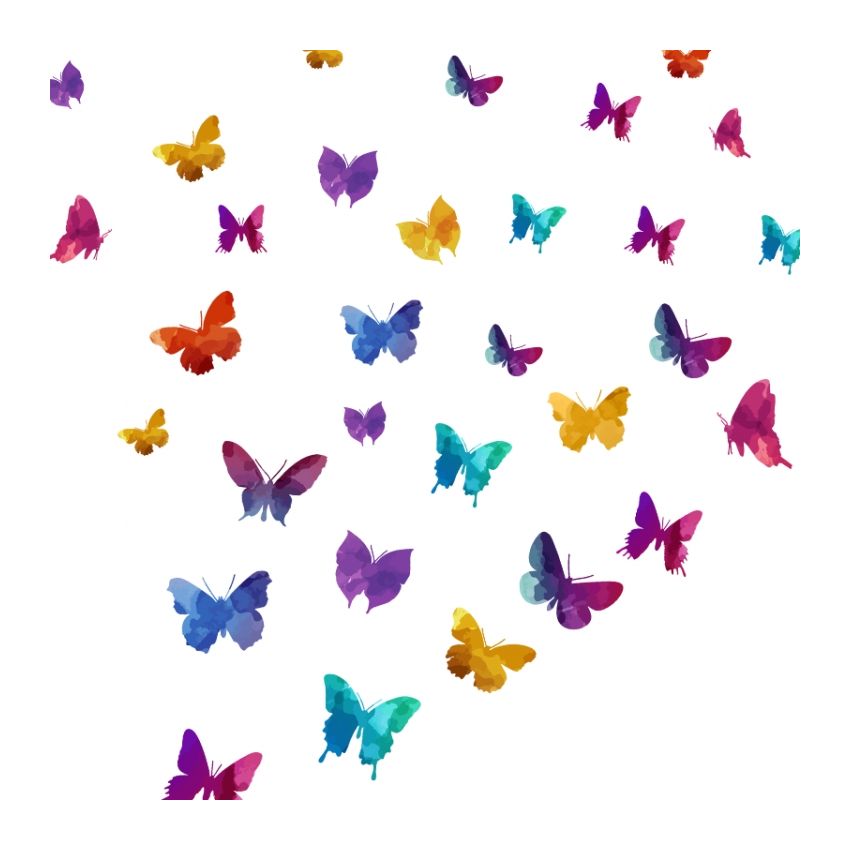 YokoDesign - Wandsticker Schmetterling- Schwarm