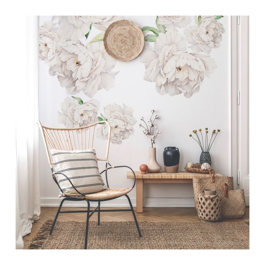 YokoDesign - Wandsticker Weisse Blüten L