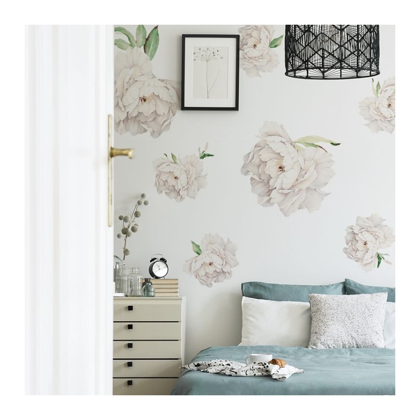 YokoDesign - Wandsticker Weisse Blüten M