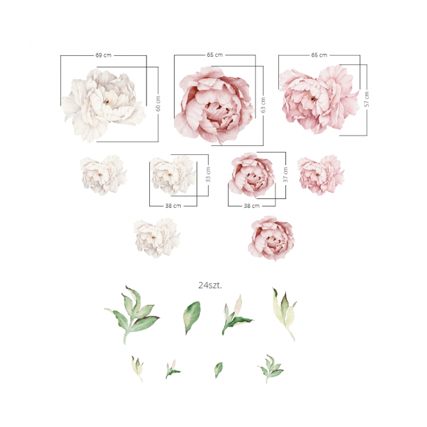 YokoDesign - Wandsticker Rosa Blüten