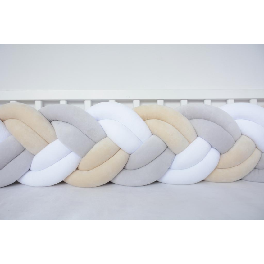 Sparrow - Bettschlange Double weiss - beige - light grey