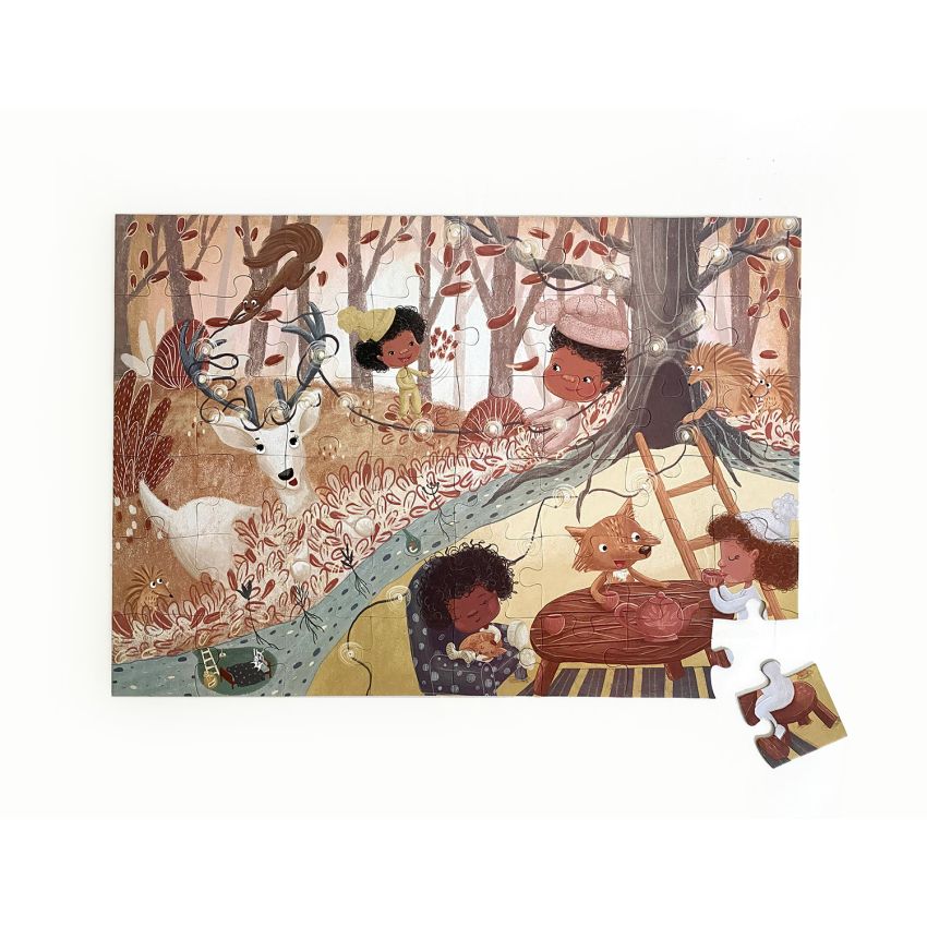Mrs Ertha - Bodenpuzzle Fallen Loreta Herbst 48 teilig