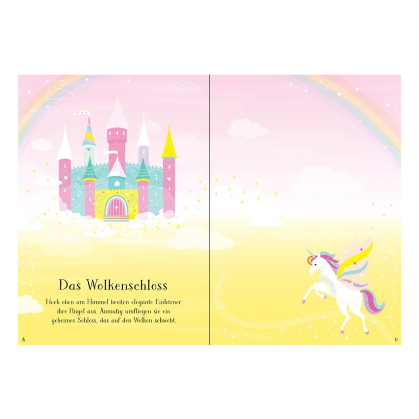 Usborne Verlag - Mein erstes Anziehpuppen-Stickerbuch: Elisa, das kleine Einhorn