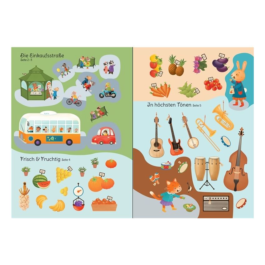 Usborne Verlag - Mein Immer-wieder-Stickerbuch: Wir gehen einkaufen