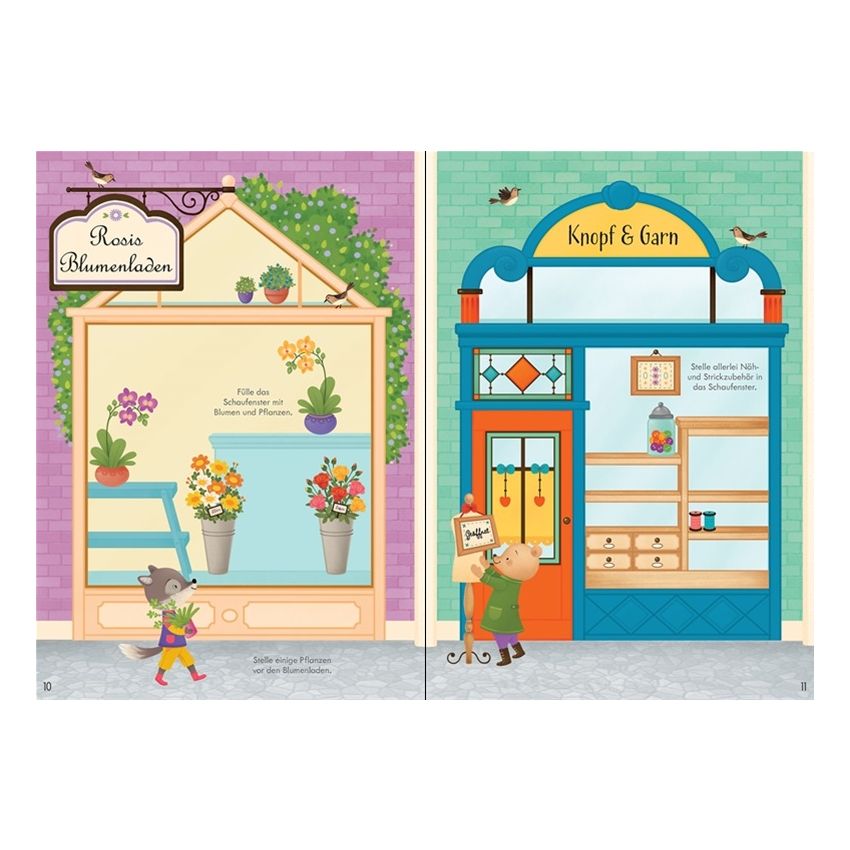 Usborne Verlag - Mein Immer-wieder-Stickerbuch: Wir gehen einkaufen