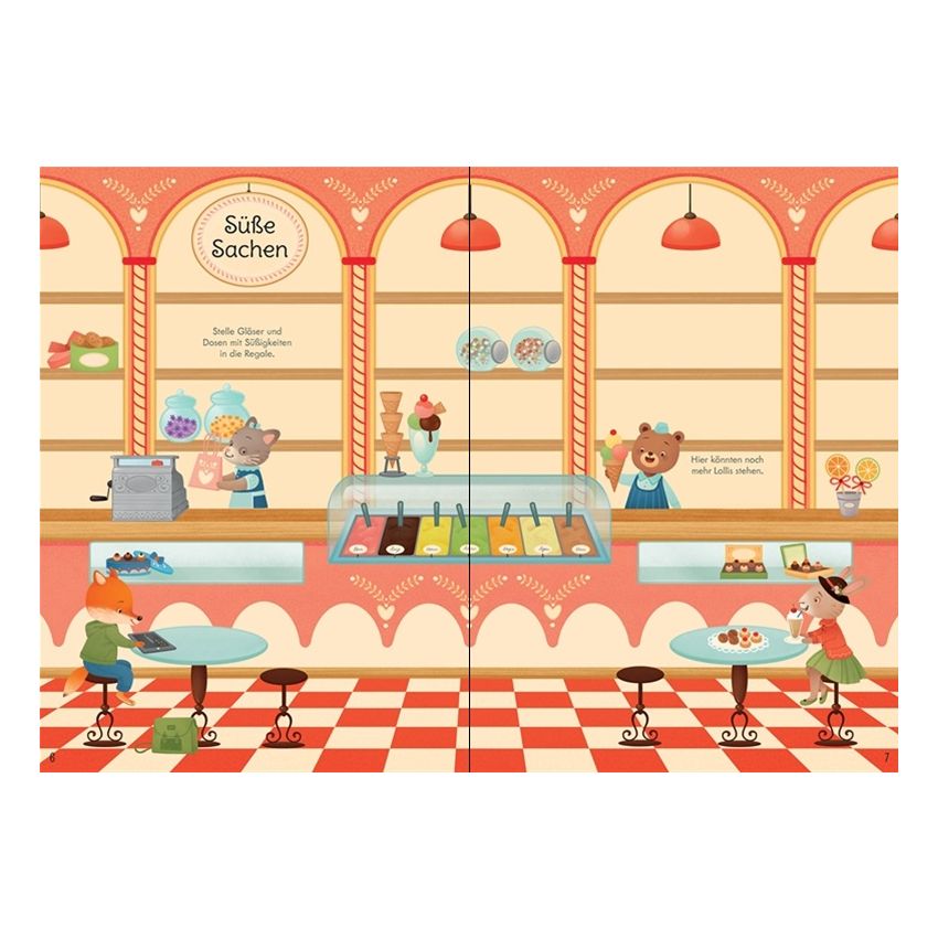 Usborne Verlag - Mein Immer-wieder-Stickerbuch: Wir gehen einkaufen