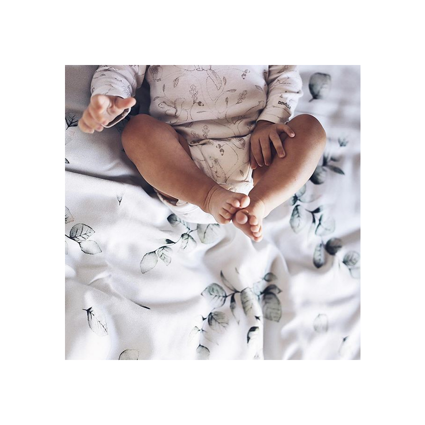 Qbana Mama - Bambus XL Swaddle Eukalyptus 140x150cm