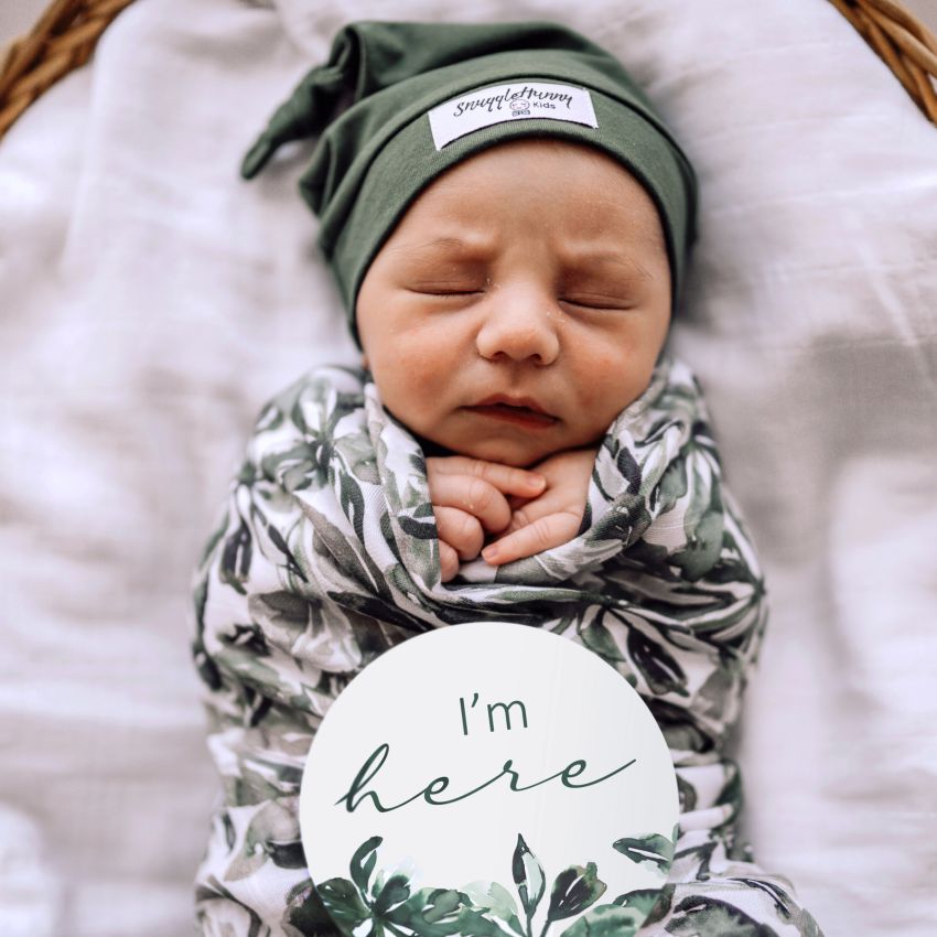 Snuggle Hunny - Meilenstein Karten Evergreen & Olive