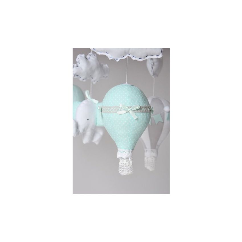 Baby Zebra - Mobile Mint Sky