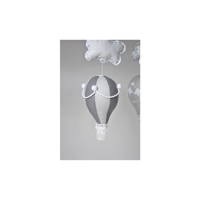 Baby Zebra - Mobile Über den Wolken grau