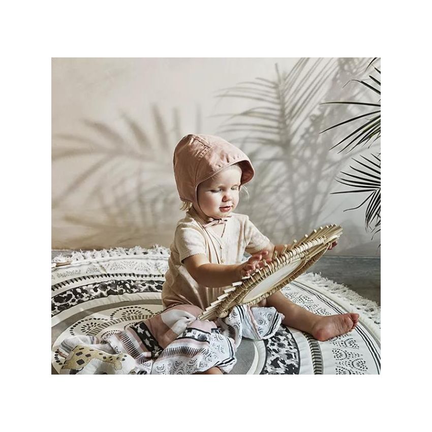 Elodie - Sonnenhut Baby Bonnet Faded Rose