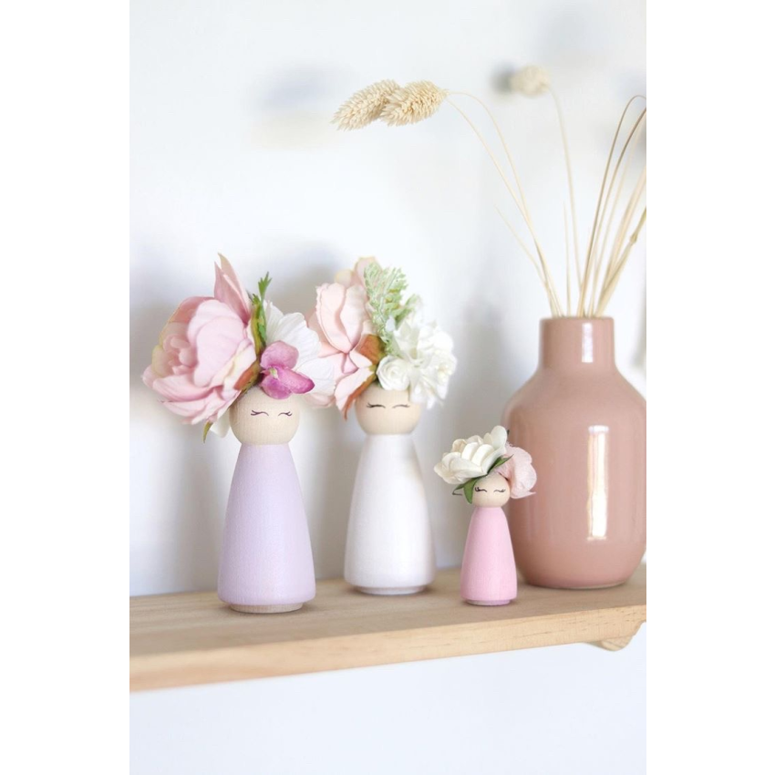 Little Miss Blossom - Püppchenfamilie mit Baby in puderrosa