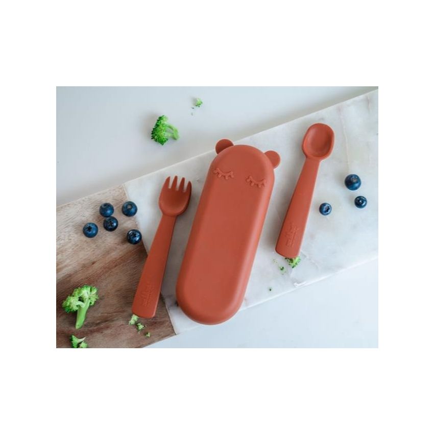 we might be tiny - Feedie Besteckset mit Etui Rust