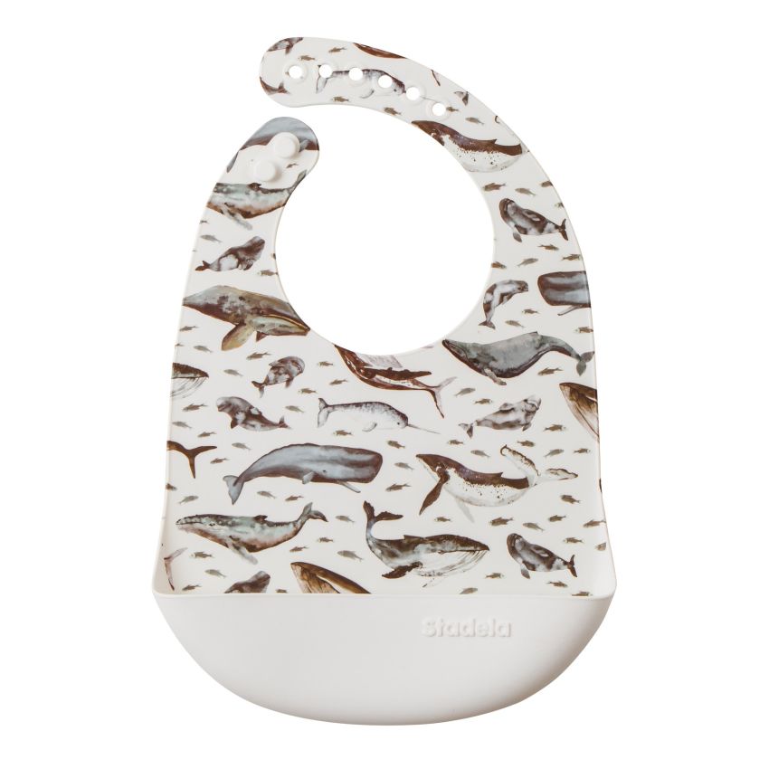 Stadela - Silikon- Lätzchen Wale