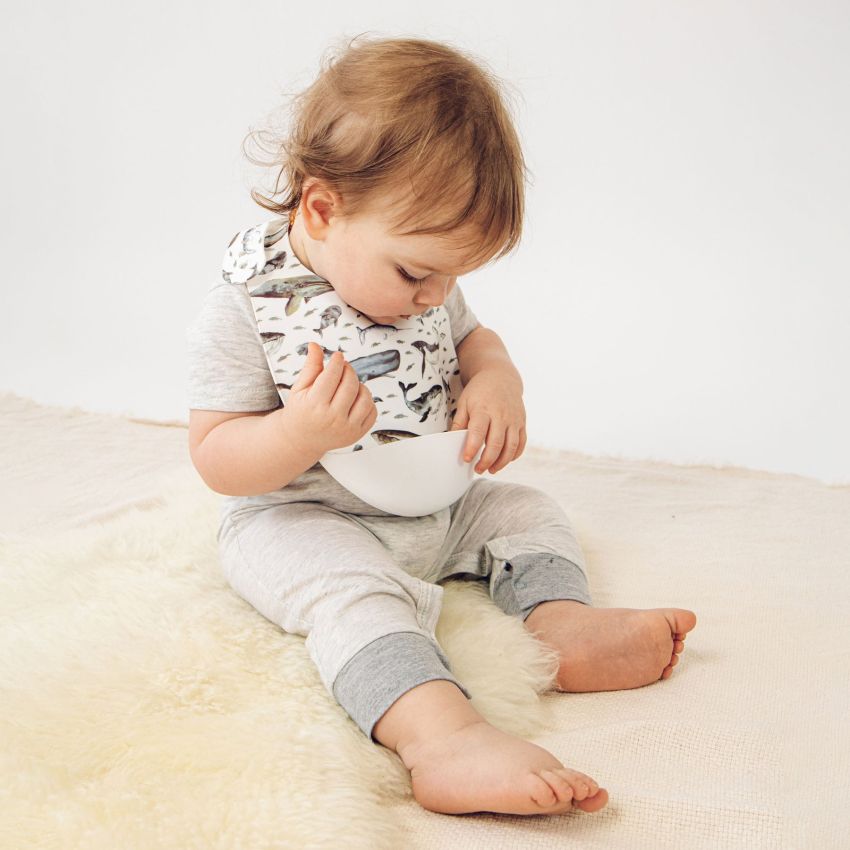 Stadela - Silikon- Lätzchen Wale