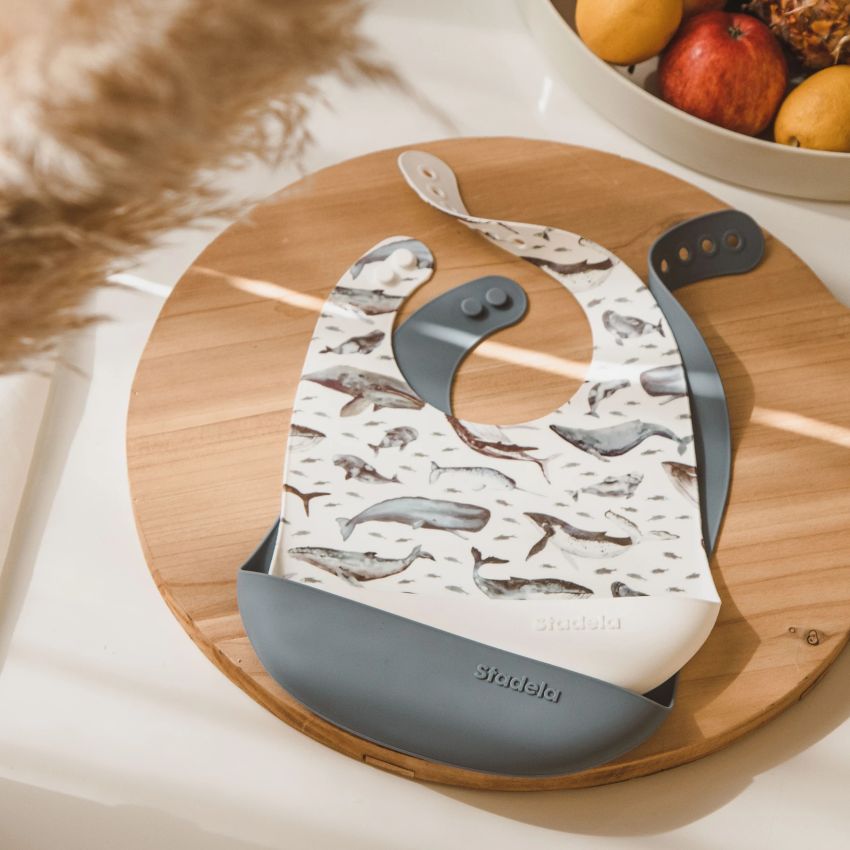 Stadela - Silikon- Lätzchen Set Wale