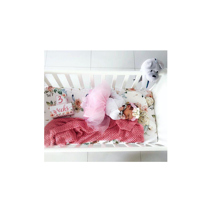 Qbana Mama - Bambus Häkeldecke Flamingo