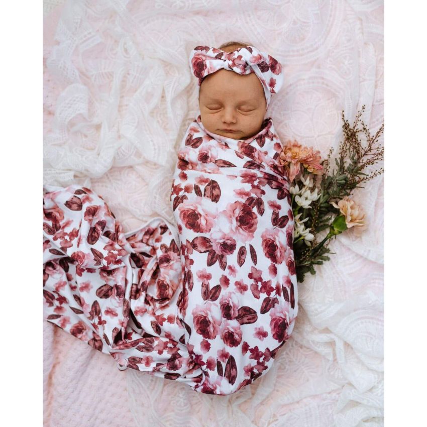 Snuggle Hunny - Swaddledecke Fleur mit Stirnband
