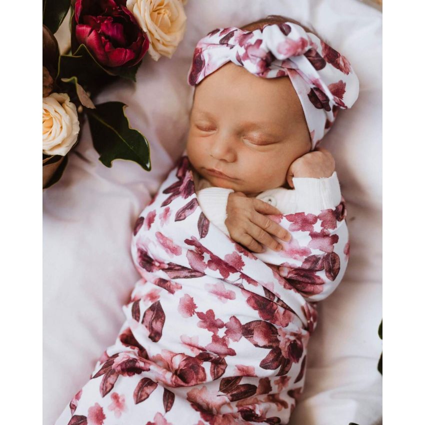 Snuggle Hunny - Swaddledecke Fleur mit Stirnband