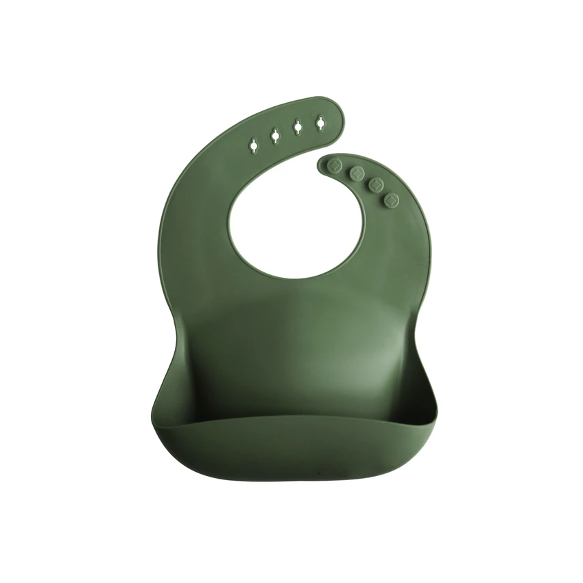 Mushie - Silikon- Lätzchen Forest Green