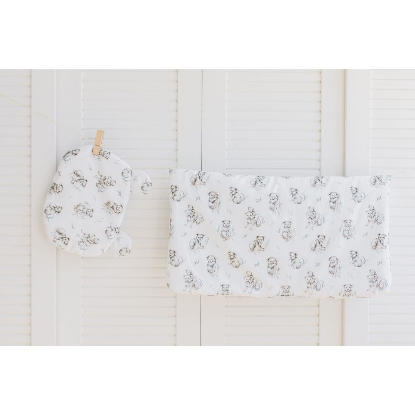 Qbana Mama - Bettdeckenset mit Kissen gefüttert MINI Koala