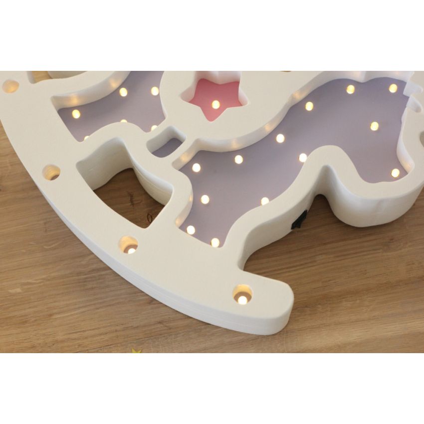 HappyMoon - LED Nachtlampe Pferd flieder weiss