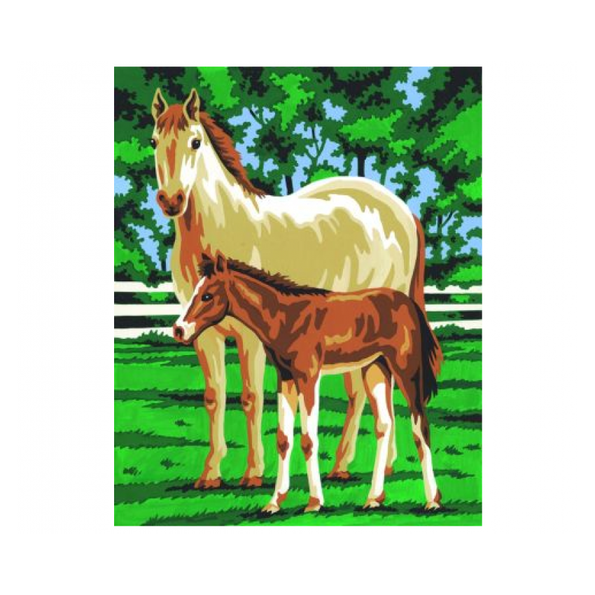 Mammut - Malen nach Zahlen, Pferde
