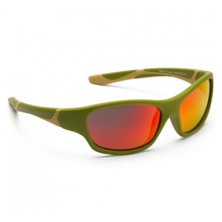 Koolsun - Kindersonnenbrille Sport Army Green Taos Taupe
