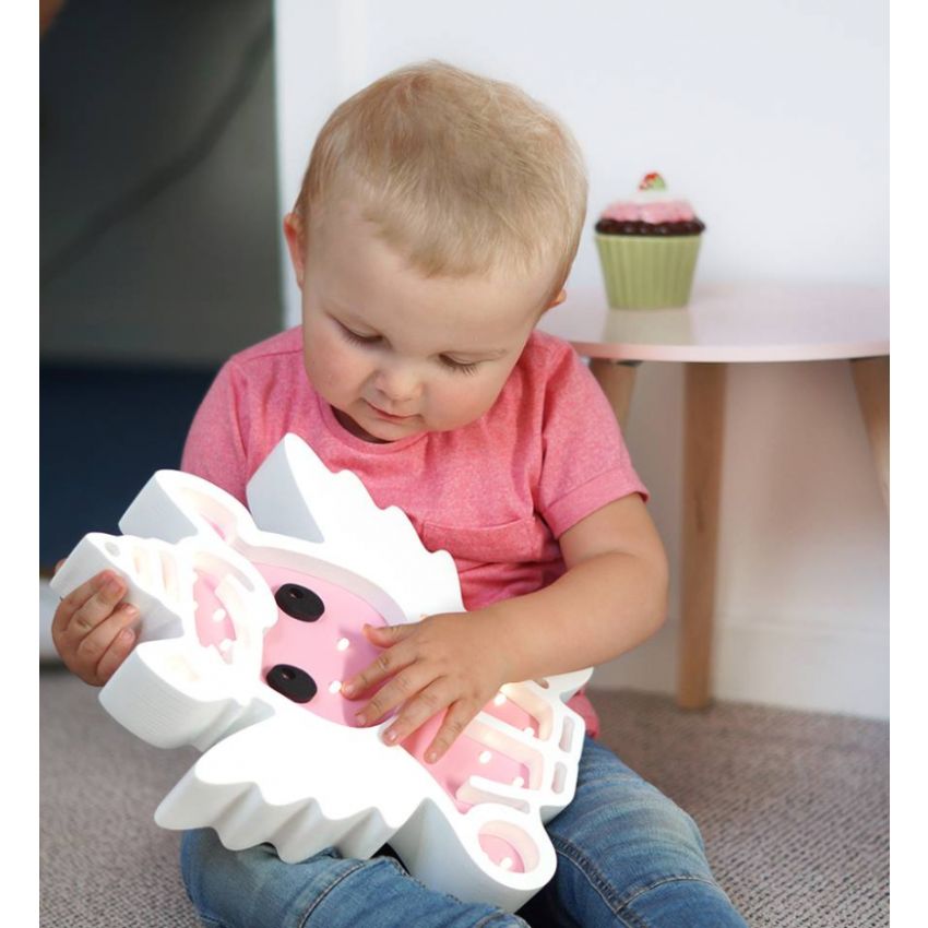 HappyMoon - LED Nachtlampe Einhorn pink lachs