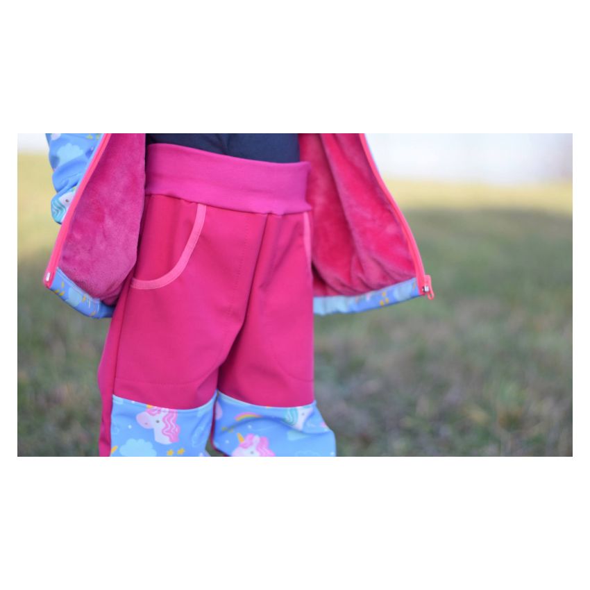 Green Baby - Softshell Hosen Unicorn blau