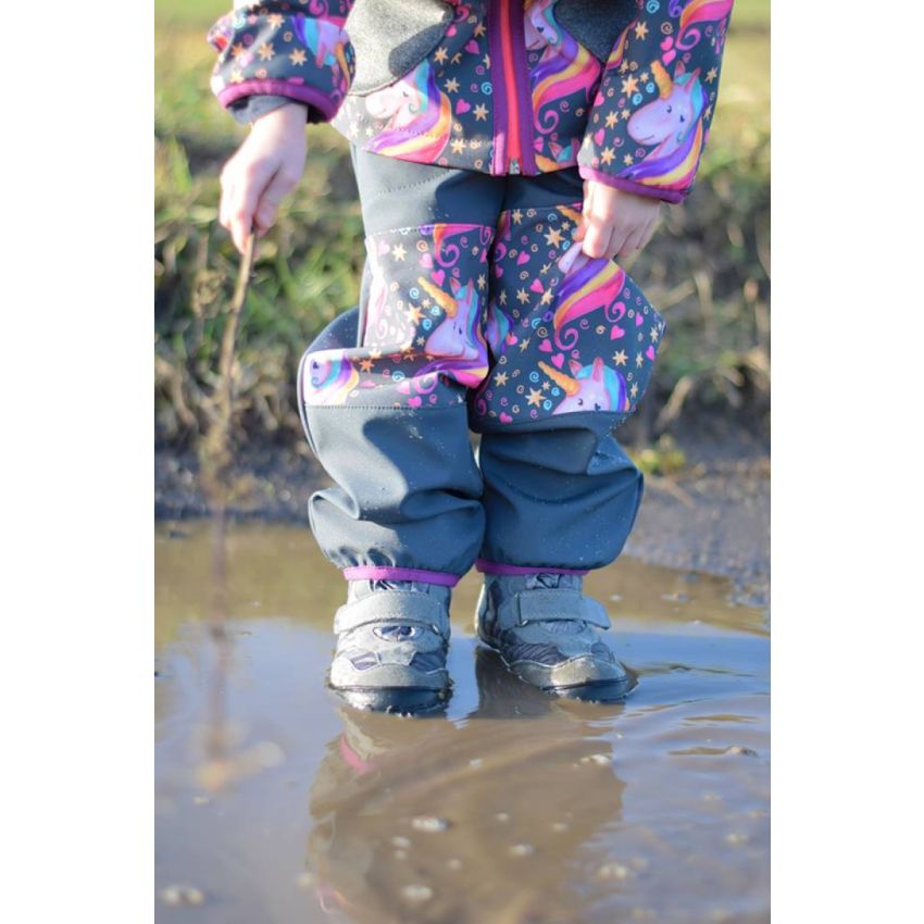 Green Baby - Softshell Hosen Unicorn grau