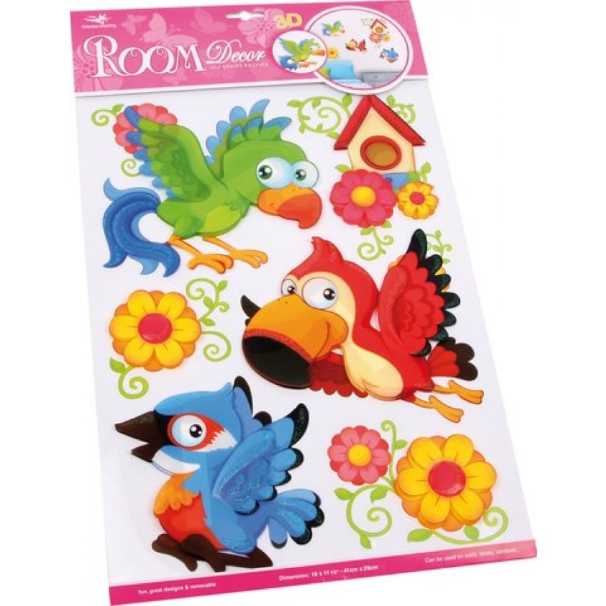 Small Foot - Dekosticker „Papageien“