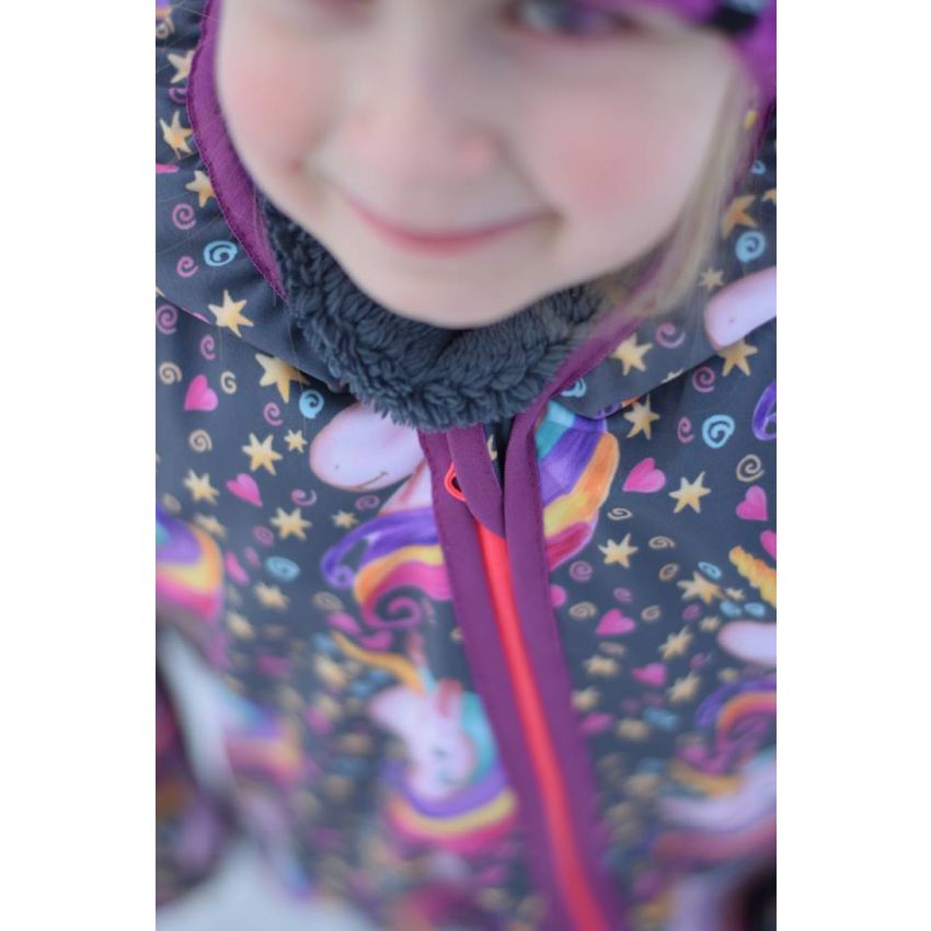 Green Baby - Softshell Overall Unicorn grau